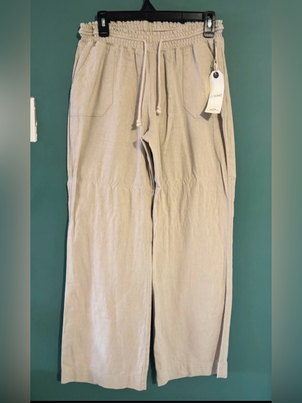 Beige Drawstring Men’s Pants